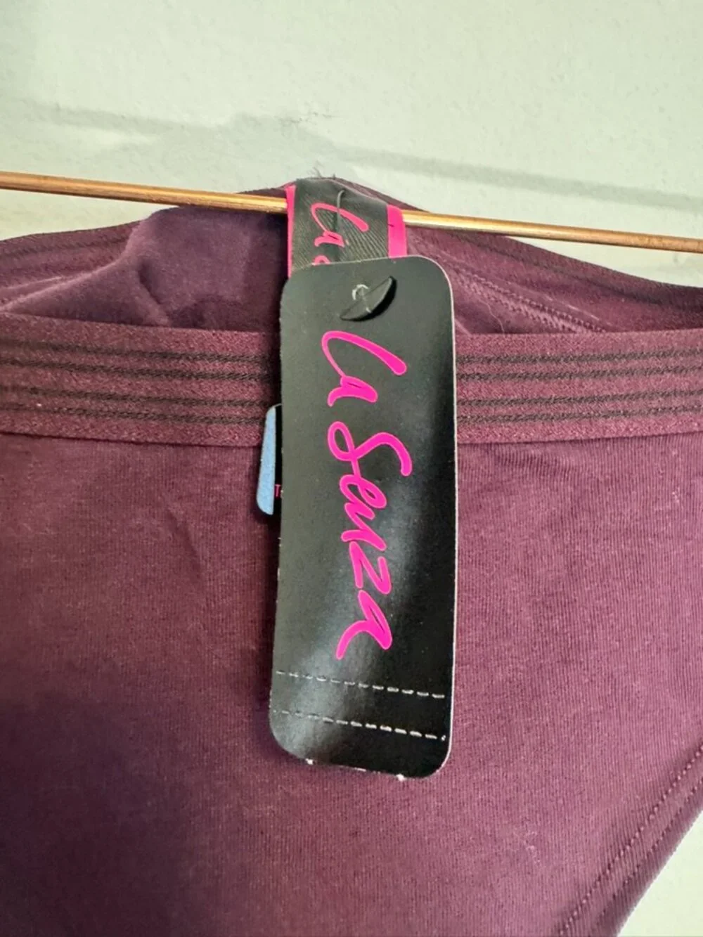 La Senza Tanga Thong XL NWT Eggplant